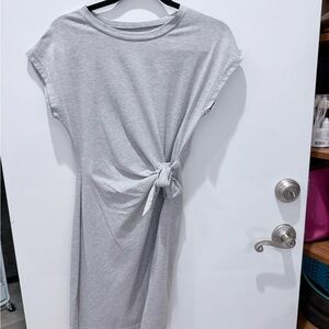 Casual Gray T-Shirt Dress